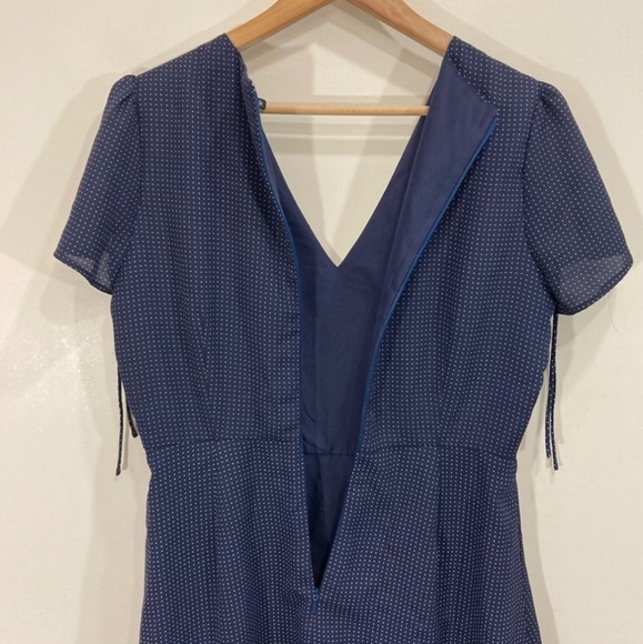 2/$75 J.Crew Polka Dot Tie Sleeve Flutter Dress - Picture 7 of 13